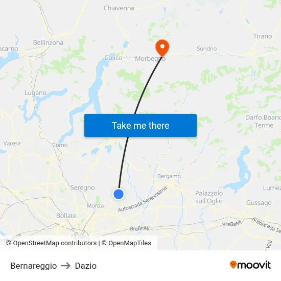 Bernareggio to Customs map