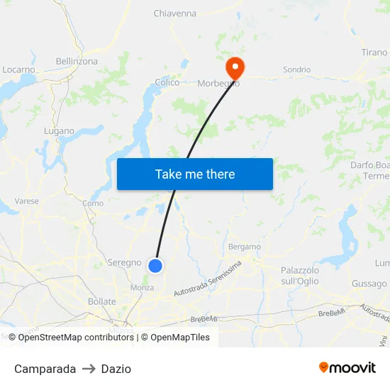 Camparada to Customs map