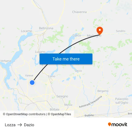 Lozza to Customs map
