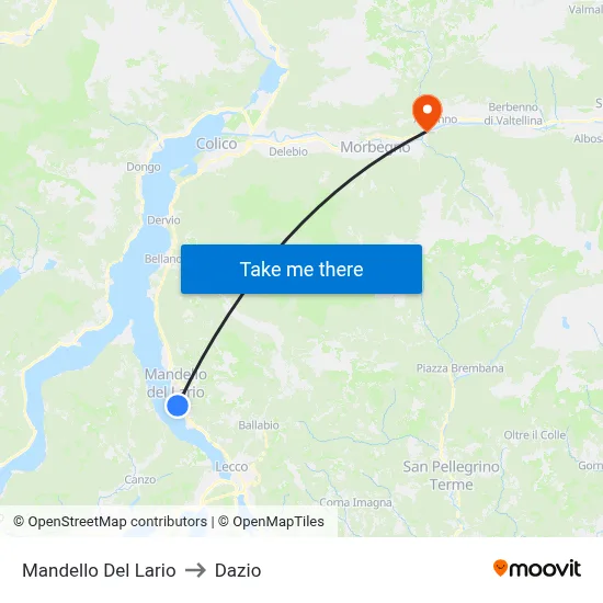 Mandello Del Lario to Customs map