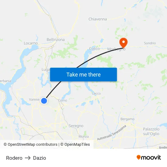 Rodero to Customs map