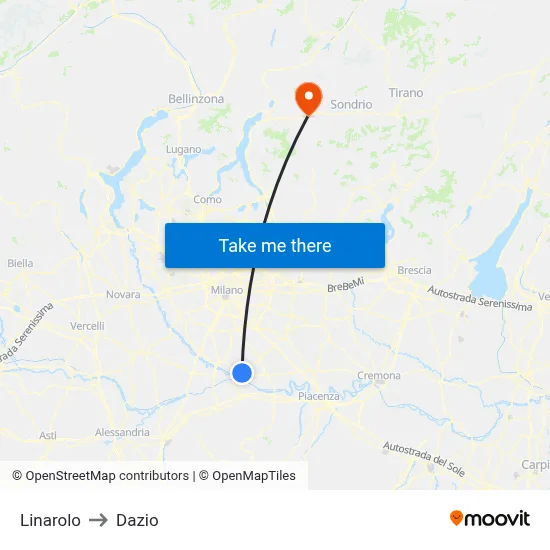 Linarolo to Customs map