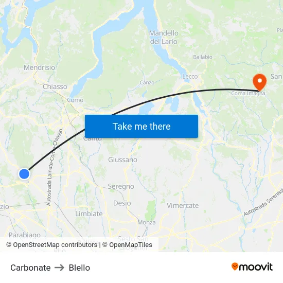 Carbonate to Blello map