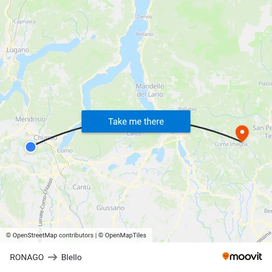 RONAGO to Blello map