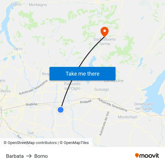 Barbata to Borno map