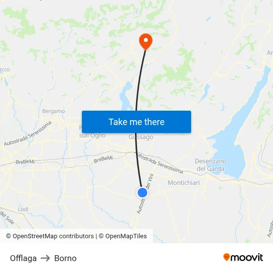 Offlaga to Borno map