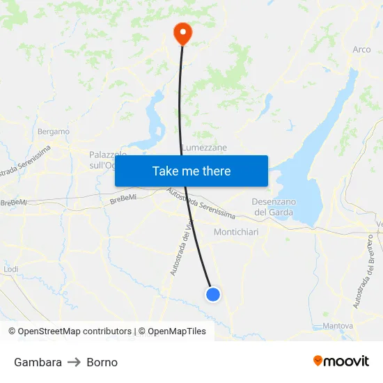 Gambara to Borno map