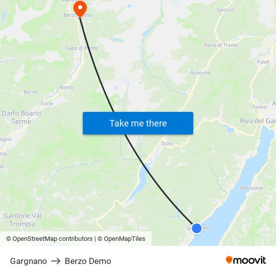 Gargnano to Berzo Demo map