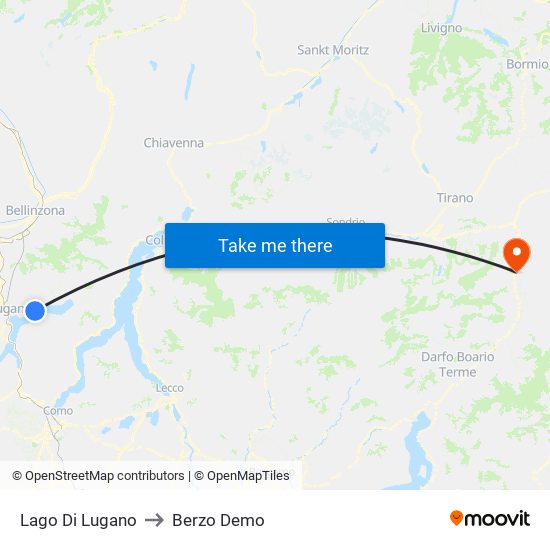 Lago Di Lugano to Berzo Demo map