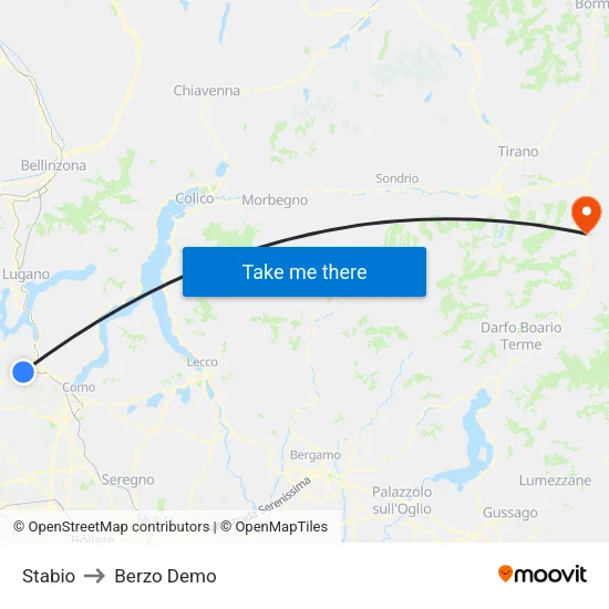 Stabio to Berzo Demo map
