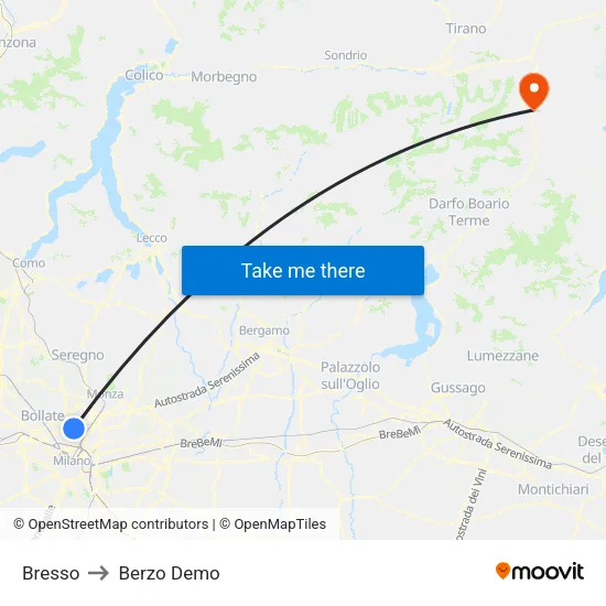 Bresso to Berzo Demo map