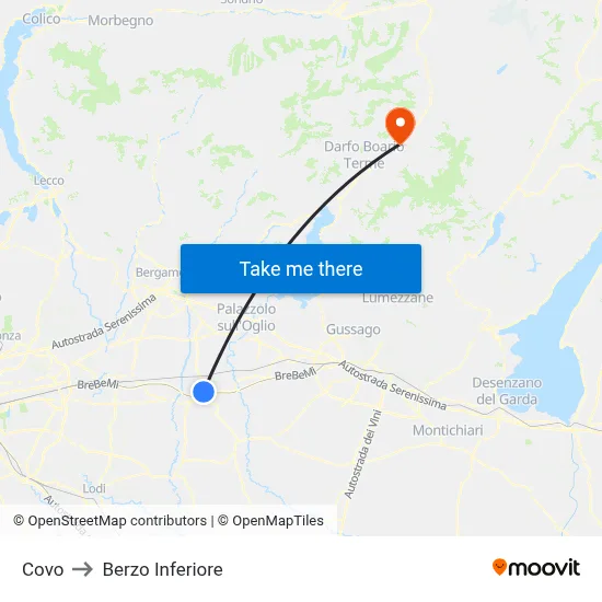 Covo to Berzo Inferiore map