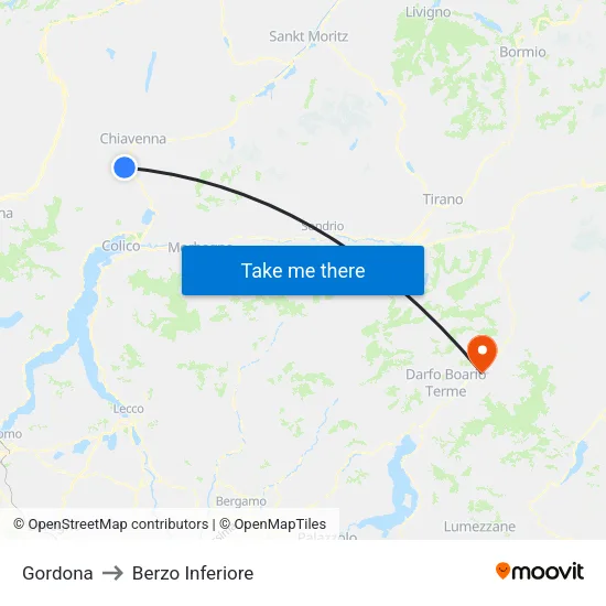 Gordona to Berzo Inferiore map