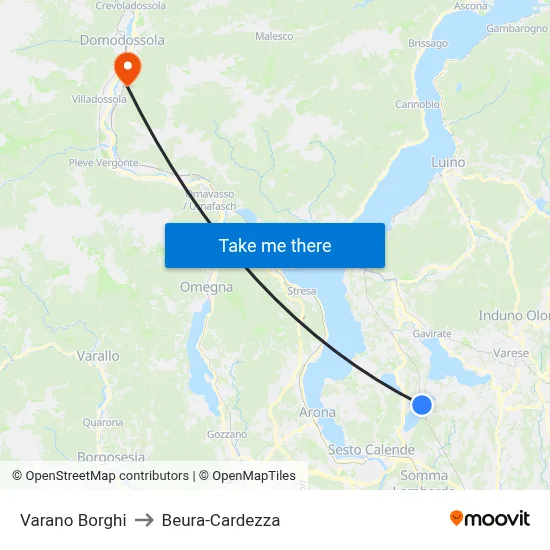 Varano Borghi to Beura-Cardezza map