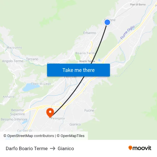 Darfo Boario Terme to Gianico map