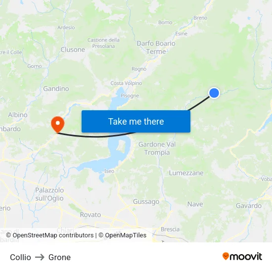 Collio to Grone map