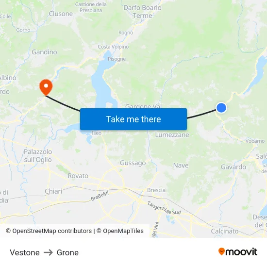 Vestone to Grone map