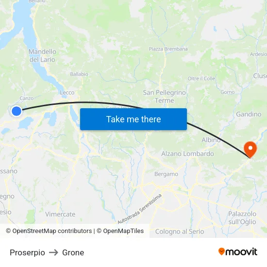 Proserpio to Grone map