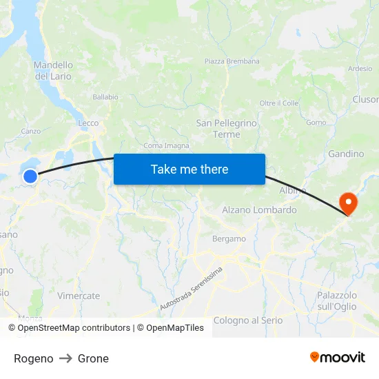 Rogeno to Grone map