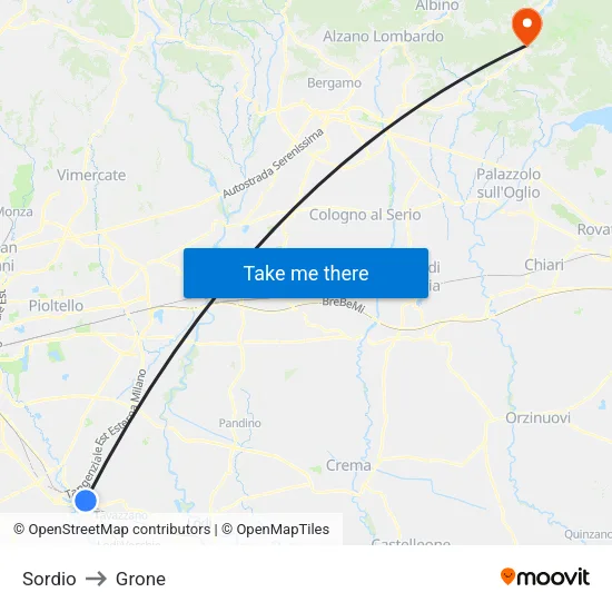Sordio to Grone map