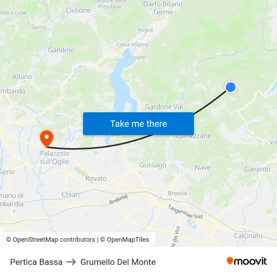Pertica Bassa to Grumello Del Monte map