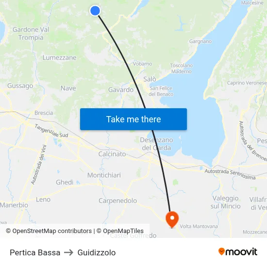 Pertica Bassa to Guidizzolo map