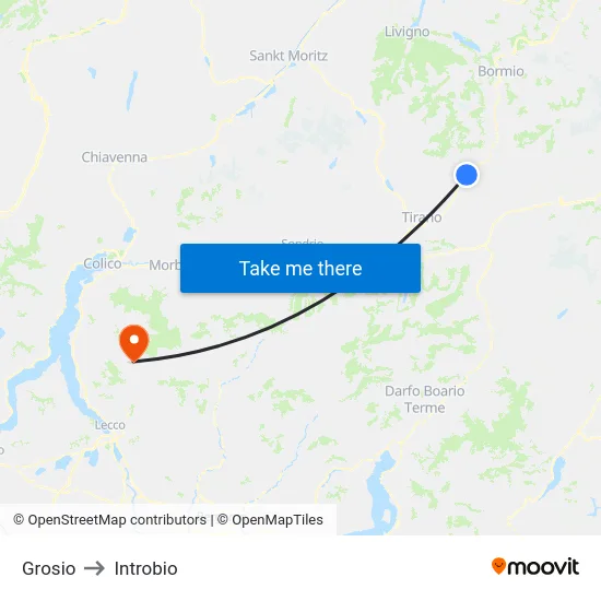 Grosio to Introbio map