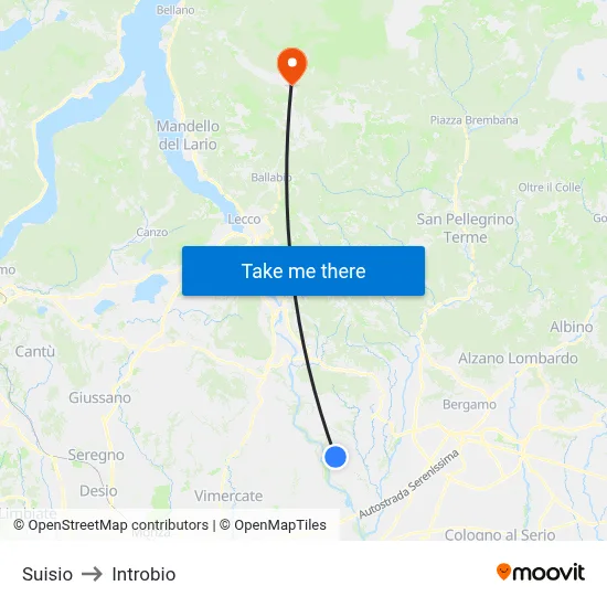 Suisio to Introbio map