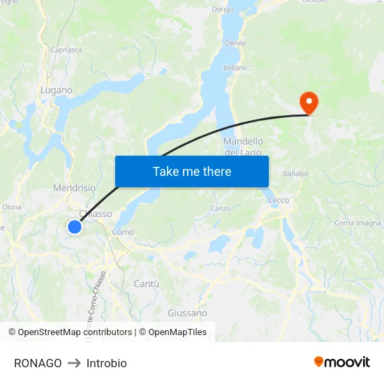 RONAGO to Introbio map