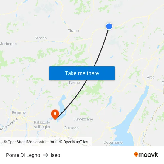 Wooden Bridge to Iseo map