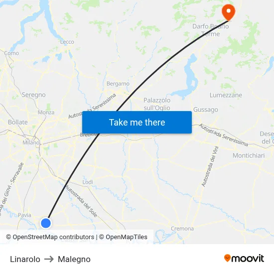 Linarolo to Malegno map