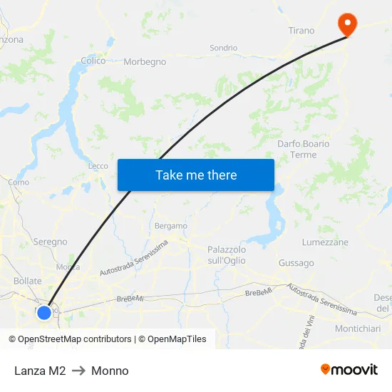 Lanza M2 to Monno map