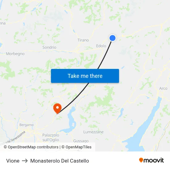 Vione to Monasterolo del Castello map