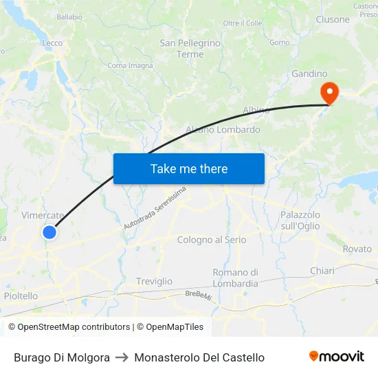 Burago Di Molgora to Monasterolo Del Castello map