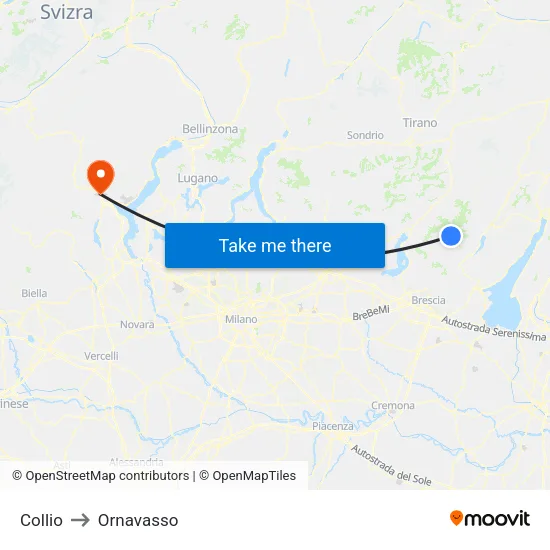 Collio to Ornavasso map