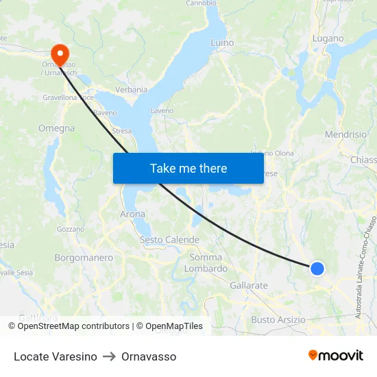 Locate Varesino to Ornavasso map