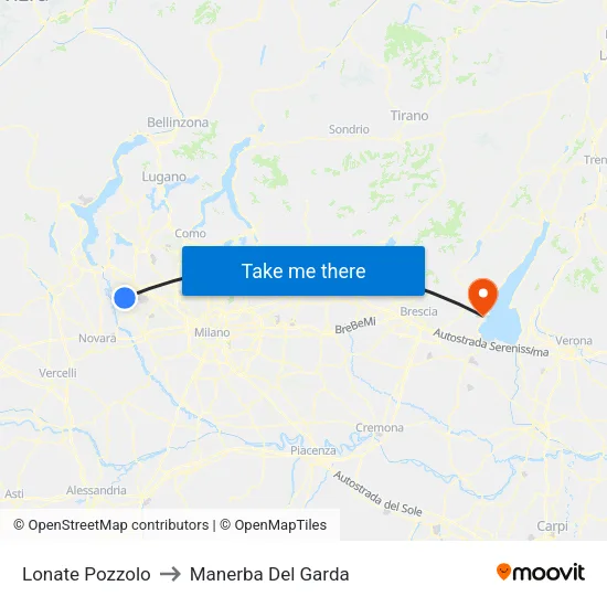 Lonate Pozzolo to Manerba Del Garda map