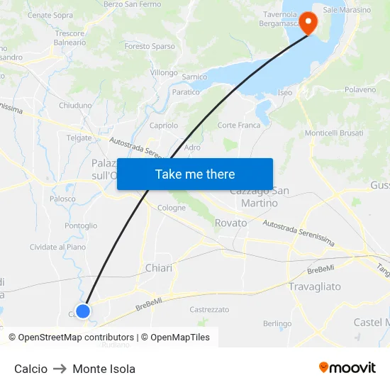 Soccer to Monte Isola map