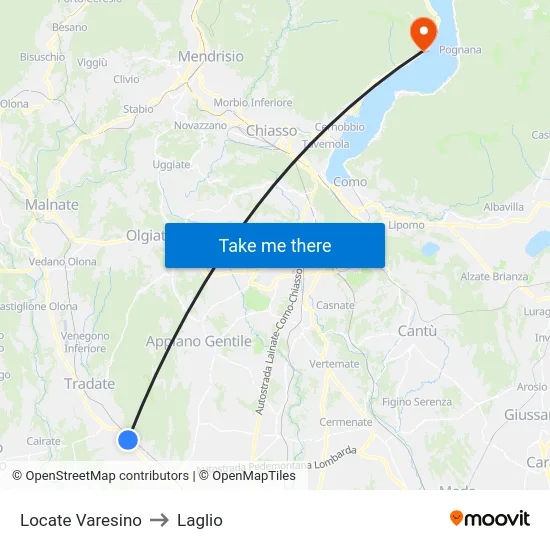 Locate Varesino to Laglio map