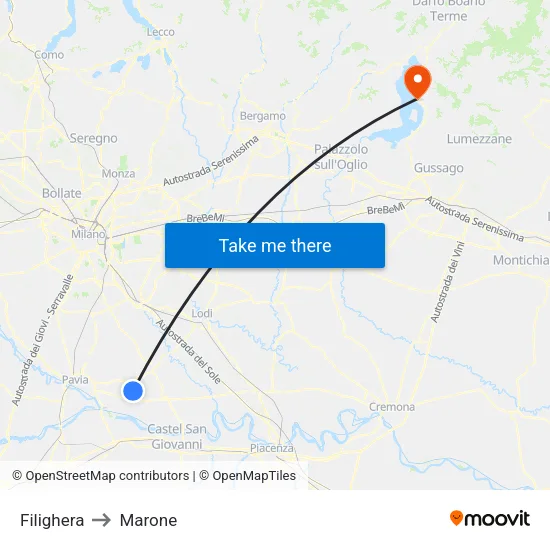 Filighera to Marone map