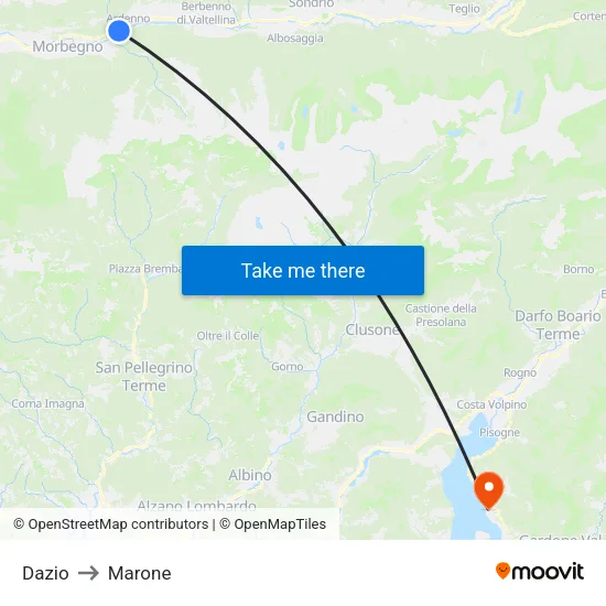 Customs to Marone map