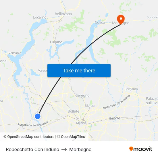 Robecchetto Con Induno to Morbegno map