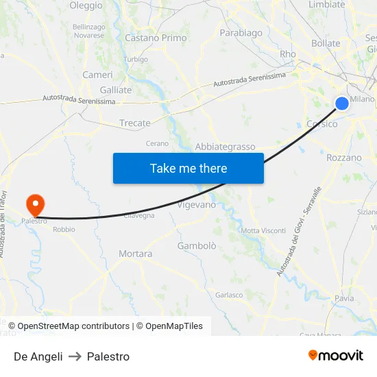 De Angeli to Palestro map