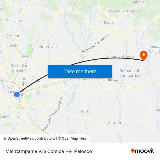 Campania Avenue Corsica Avenue to Palosco map
