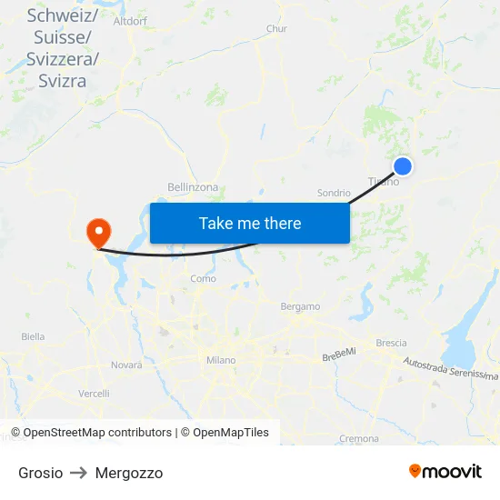 Grosio to Mergozzo map