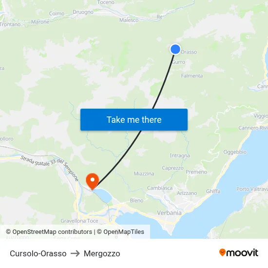 Cursolo-Orasso to Mergozzo map