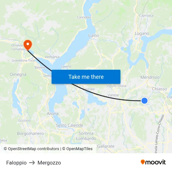 Faloppio to Mergozzo map