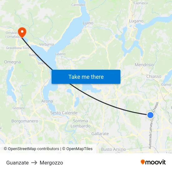 Guanzate to Mergozzo map