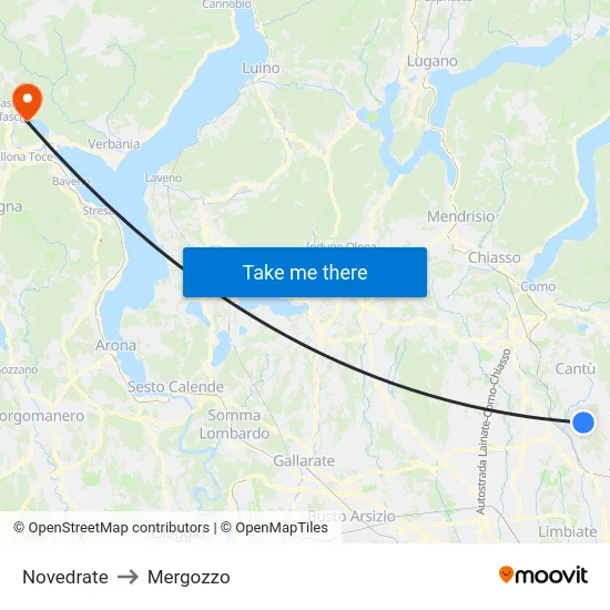 Novedrate to Mergozzo map