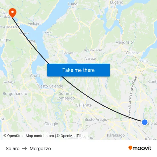 Solaro to Mergozzo map